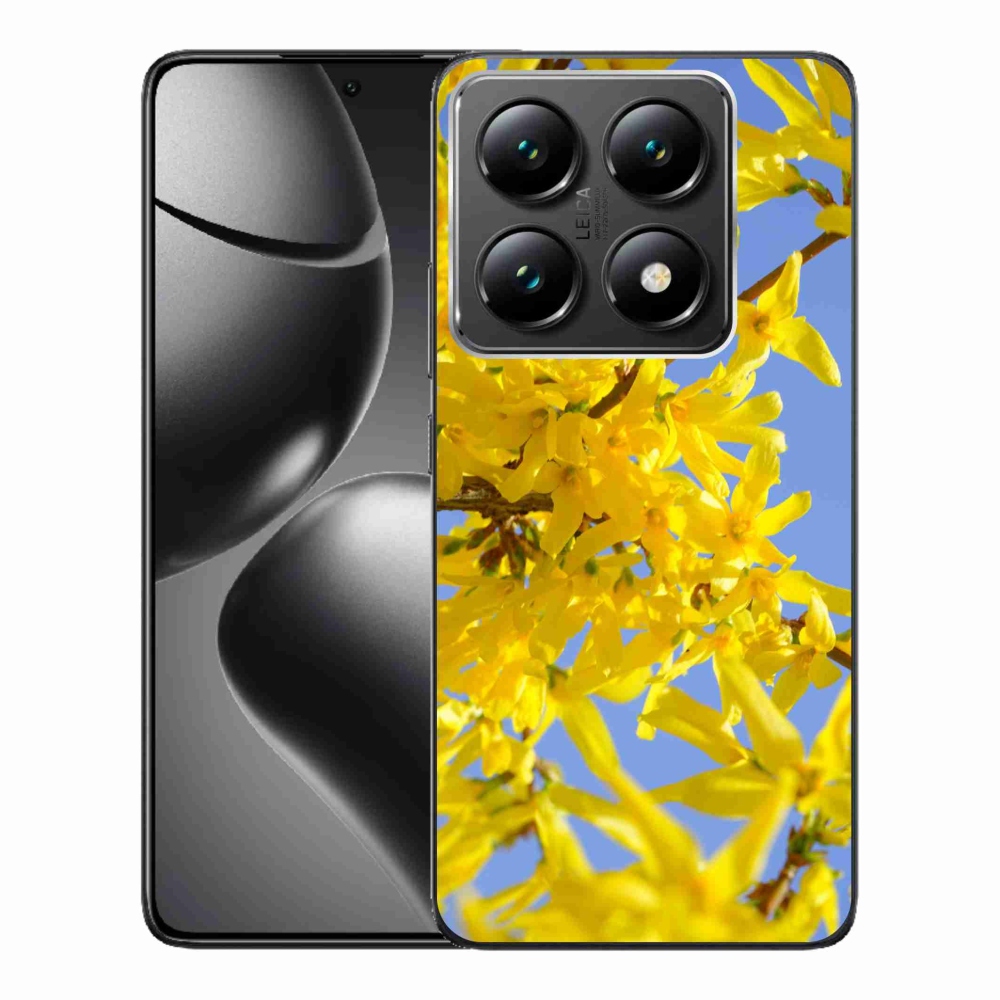 Gelový kryt mmCase na Xiaomi 14T Pro - žluté květy