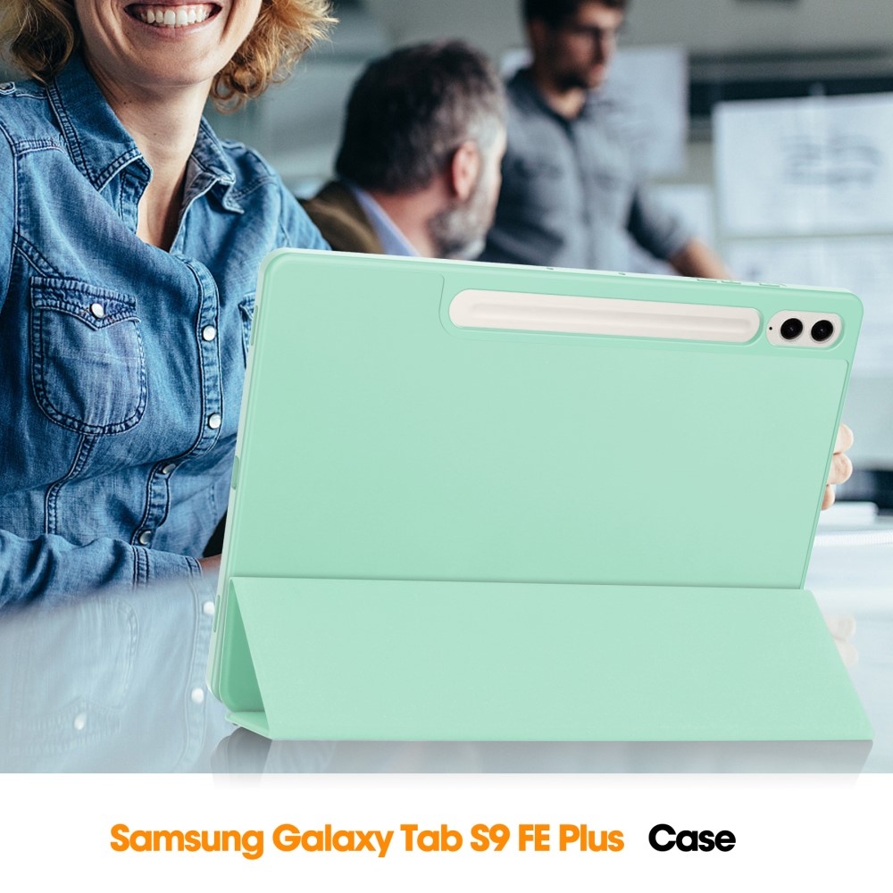 Case chytré zavírací pouzdro na Samsung Galaxy Tab S9 FE+ - světlezelené