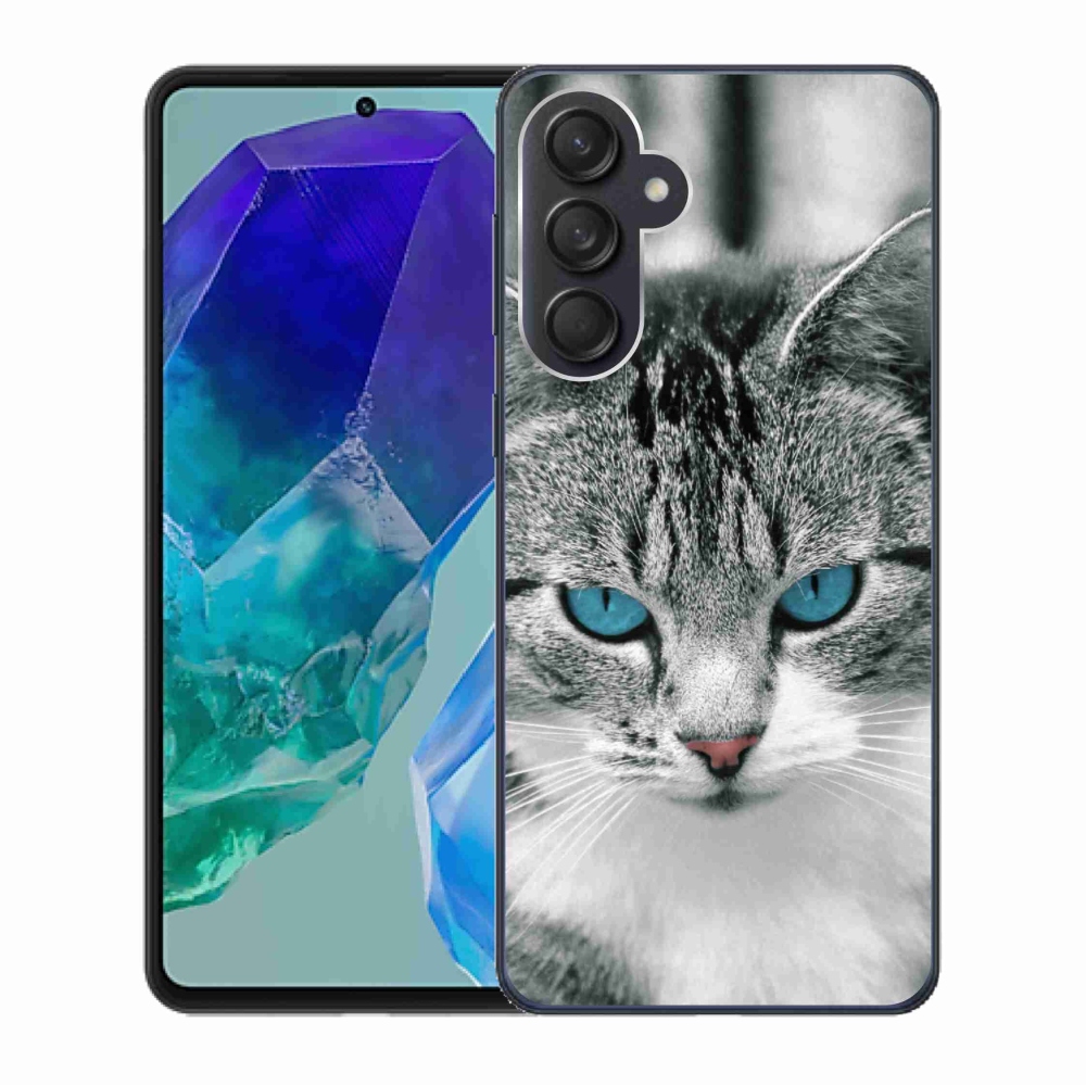 Gelový kryt mmCase na Samsung Galaxy M55 5G - kočičí pohled 1