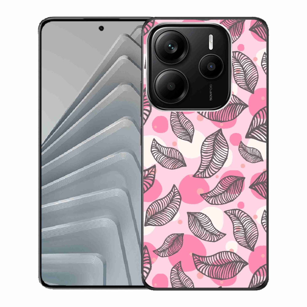 Gelový kryt mmCase na Xiaomi Redmi Note 14 5G - kreslené padající listy