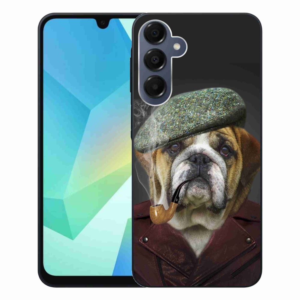 Gelový kryt mmCase na Samsung Galaxy A16 4G/5G - pes s fajfkou