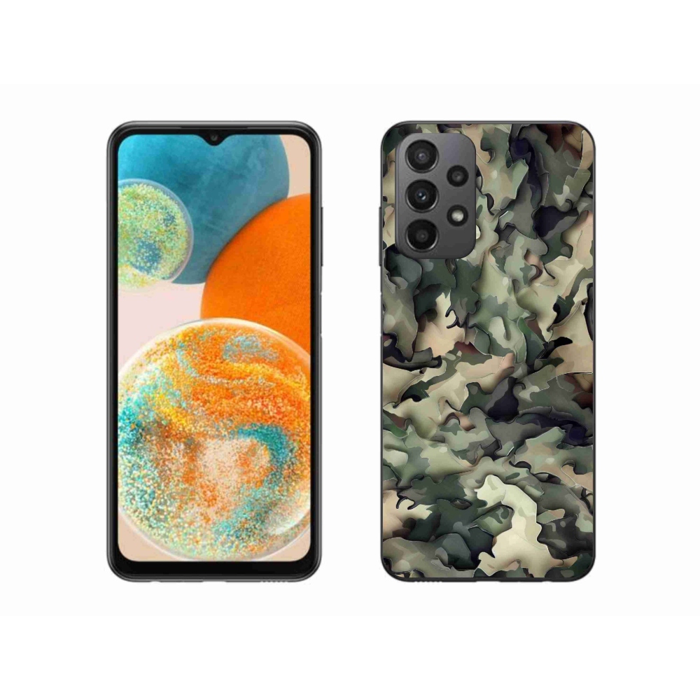 Gelový kryt mmCase na Samsung Galaxy A23 4G/5G - maskáčový vzor 9
