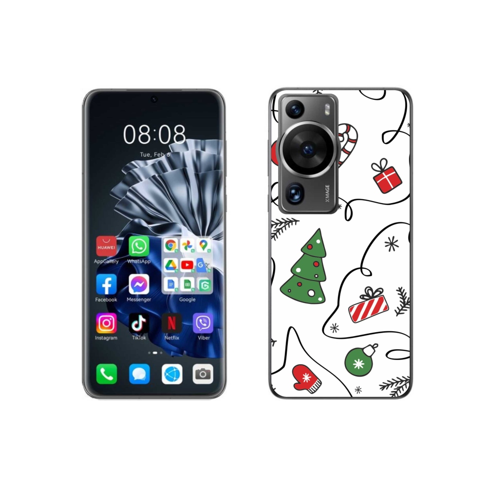 Gelový kryt mmCase na Huawei P60 Pro - vánoční motivy