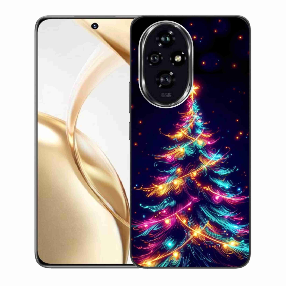 Gelový kryt mmCase na Honor 200 5G - neonový vánoční stromek