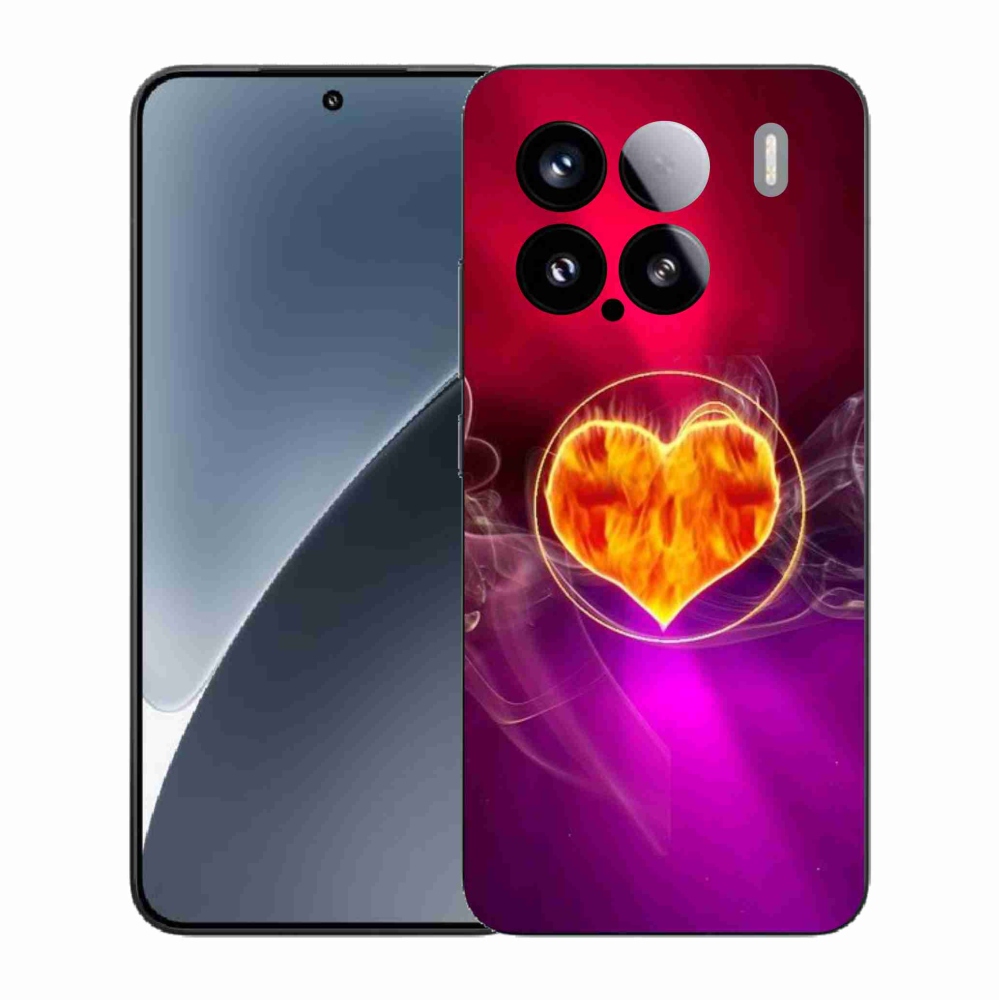 Gelový kryt mmCase na Xiaomi 15 - ohnivé srdce