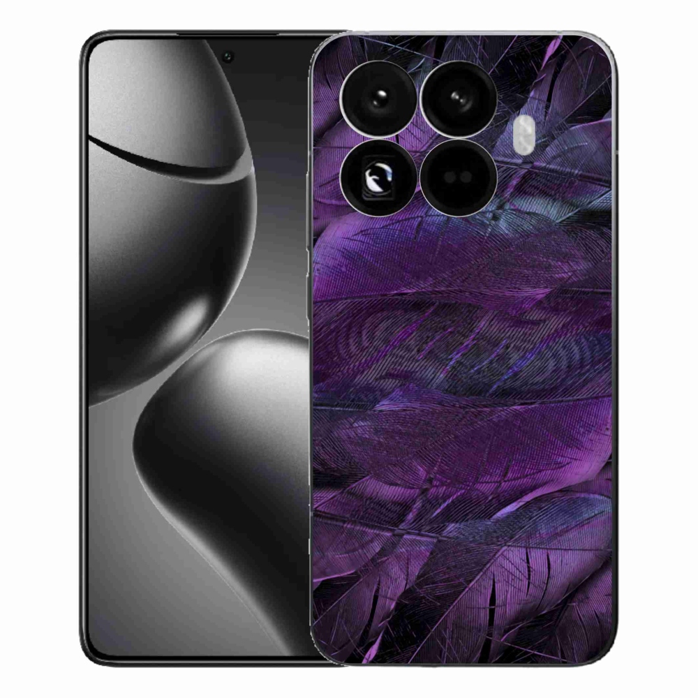 Gelový kryt mmCase na Xiaomi 15T Pro - fialová pírka