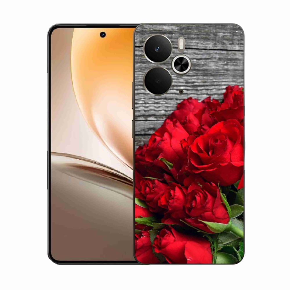 Gelový kryt mmCase na Realme 14 5G - červené růže