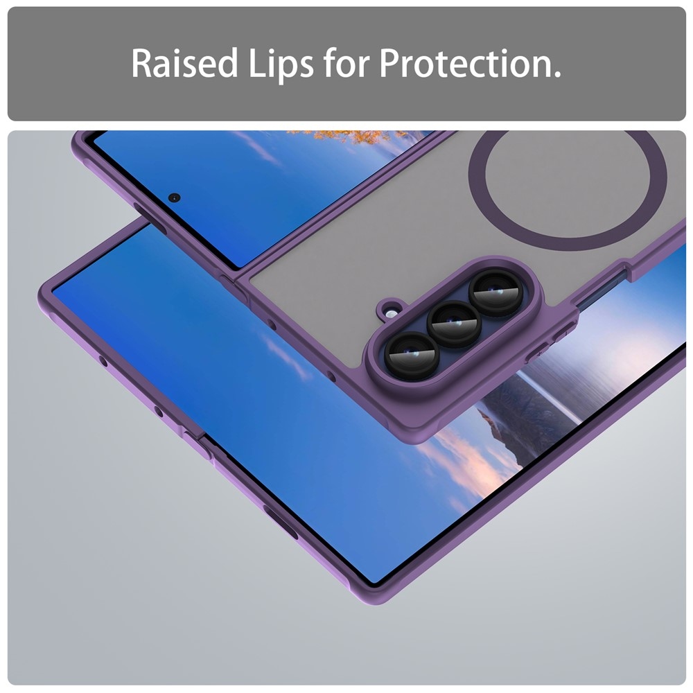 Case matný gelový obal s MagSafe na Samsung Galaxy Z Fold7 5G - fialový