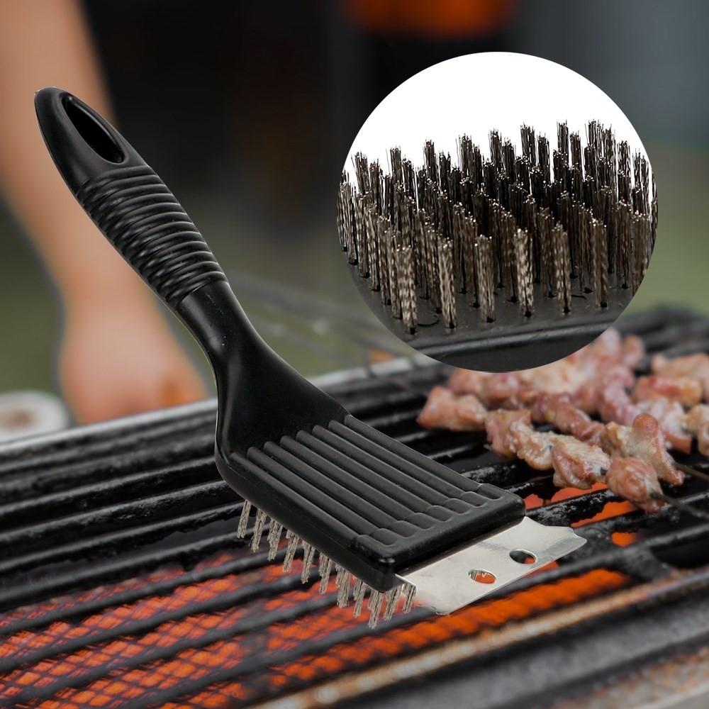BBQ kartáč na gril z nerezové oceli s ocelovými štětinami