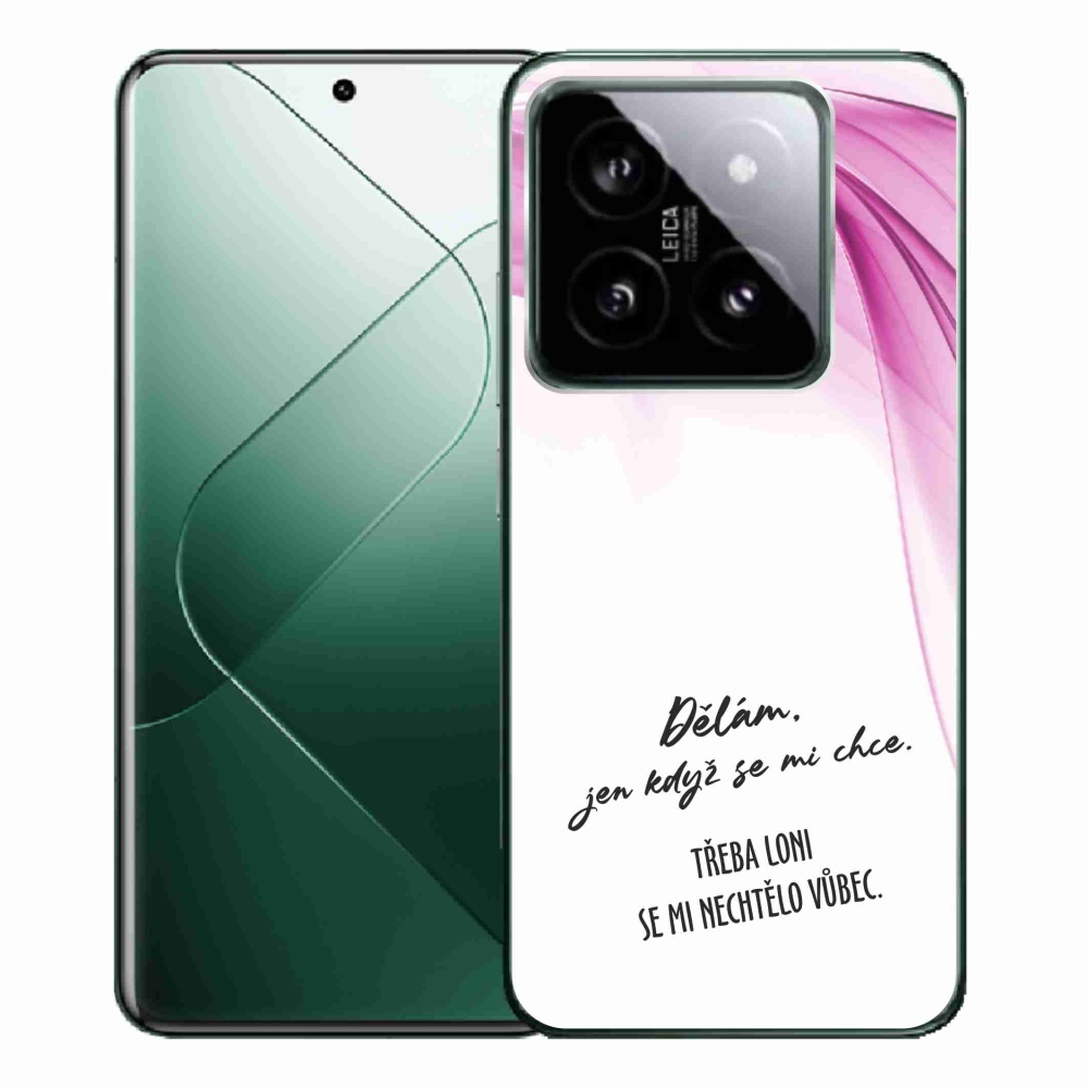 Gelový kryt mmCase na Xiaomi 14 Pro - vtipný text 12 bílé pozadí