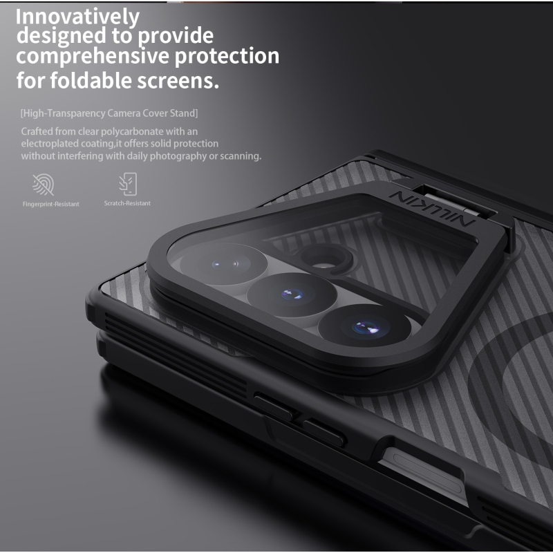 Nillkin CamShield Prop Magnetic (Transparent Lens) Zadní Kryt pro Samsung Galaxy Z Fold 8 Ultra Transparent Black