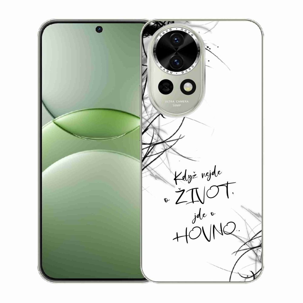 Gelový kryt mmCase na Huawei Nova 13 5G - vtipný text 16 bílé pozadí
