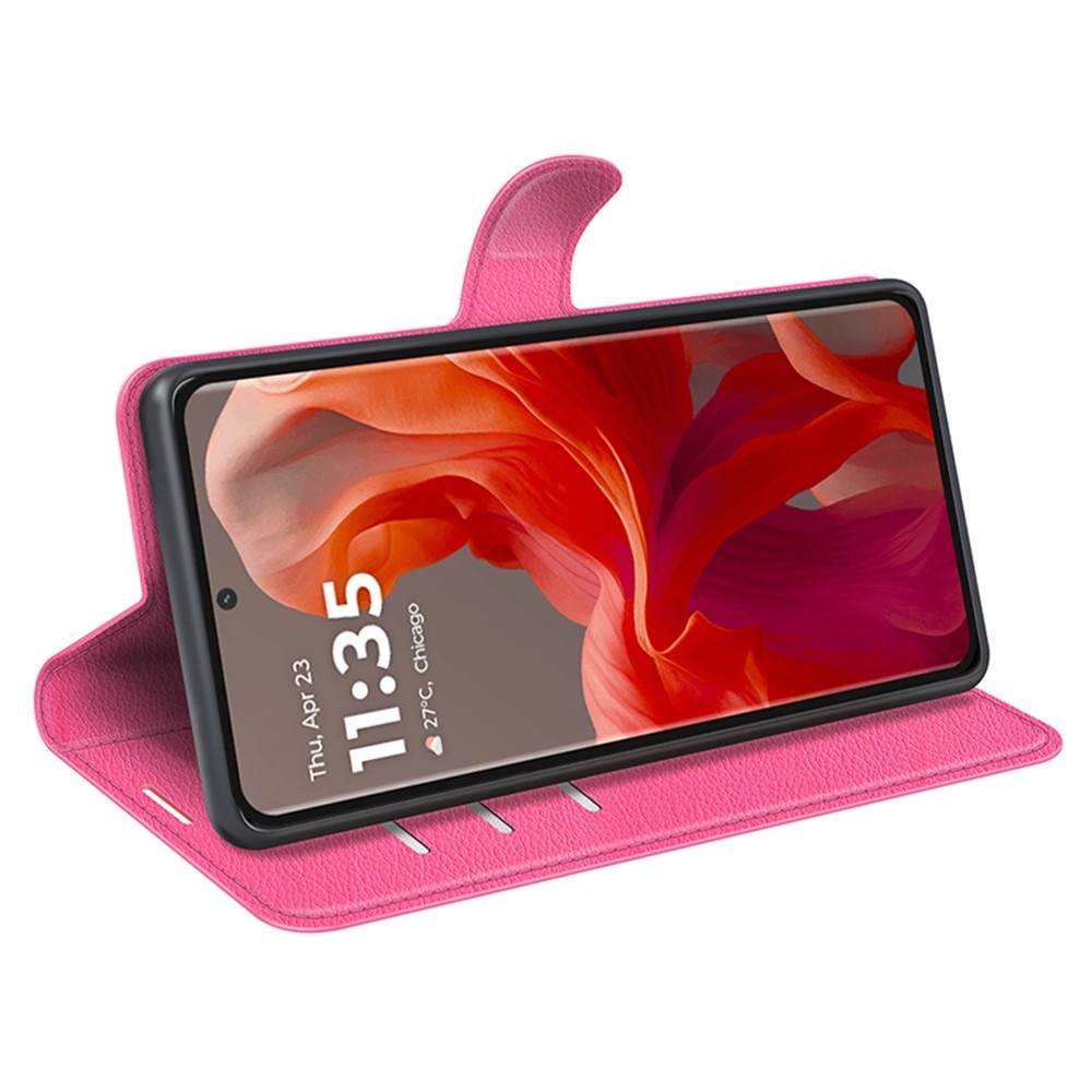 Litchi knížkové pouzdro na Motorola Moto G85 5G - rose