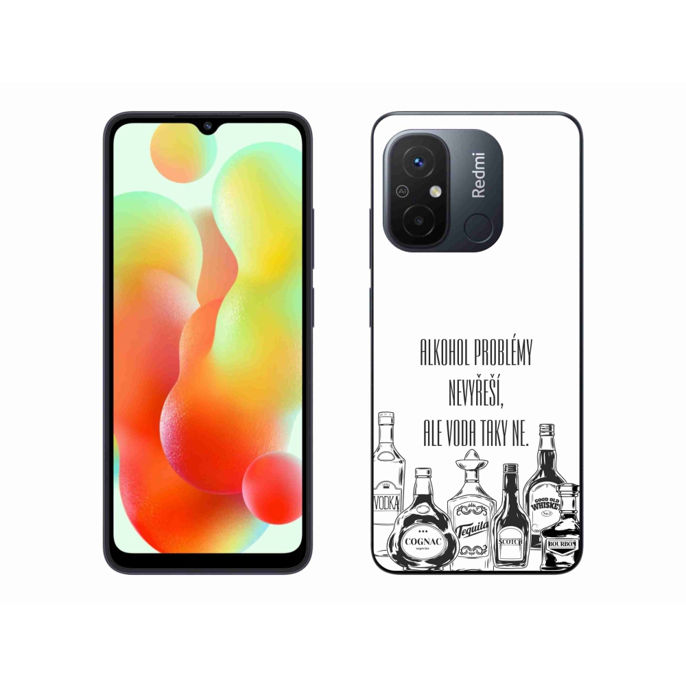Gelový kryt mmCase na Xiaomi Redmi 12C - vtipný text bílé pozadí