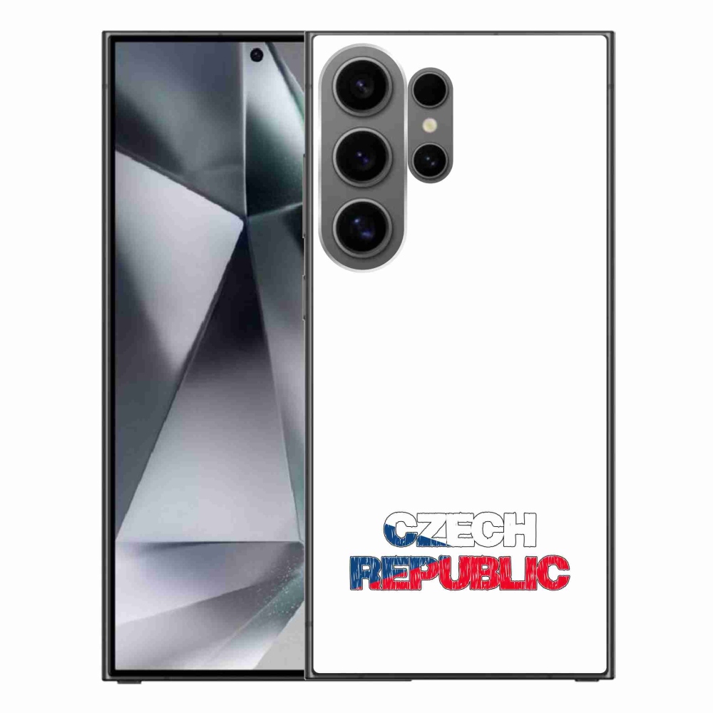 Gelový kryt mmCase na Samsung Galaxy S24 Ultra - Czech Republic bílé pozadí