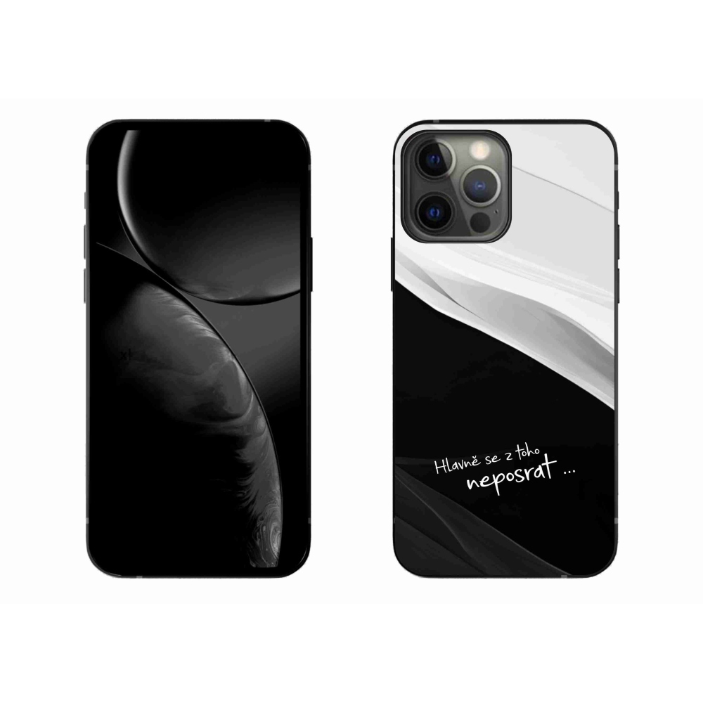 Gelový kryt mmCase na iPhone 13 Pro Max 6.7 - vtipný text 13 černobílé pozadí