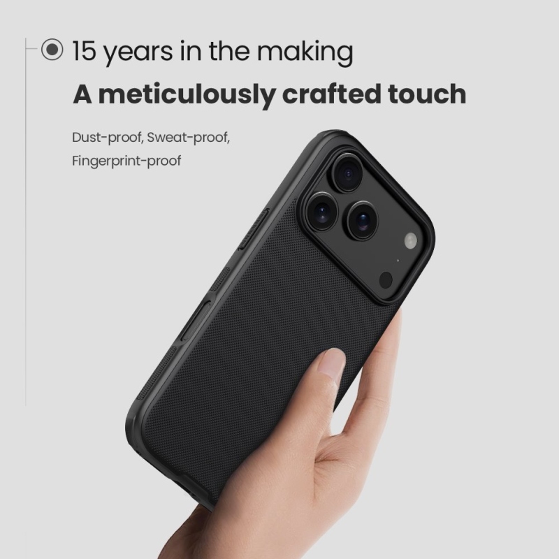Nillkin Super Frosted PRO Zadní Kryt pro Apple iPhone 17 Pro Black