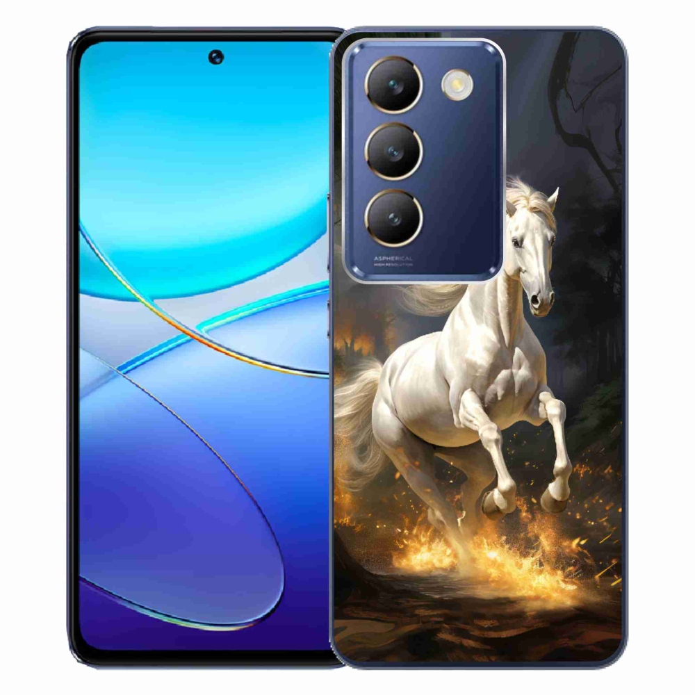 Gelový kryt mmCase na Vivo V40 SE 4G/5G - bílý kůň 2