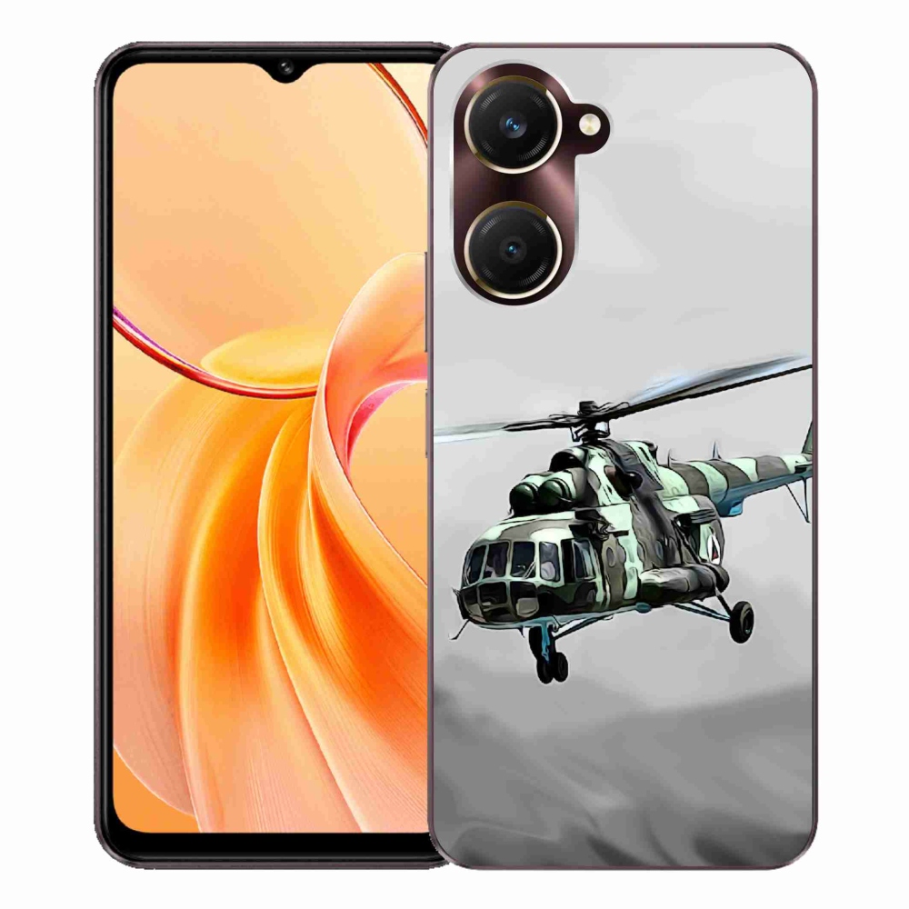 Gelový kryt mmCase na Vivo Y28s 5G - vojenský vrtulník