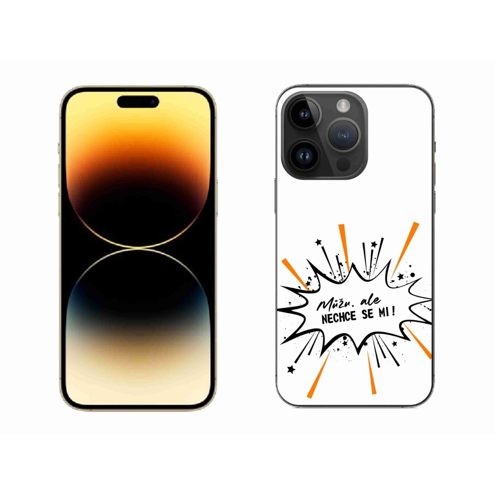 Gelový kryt mmCase na iPhone 14 Pro Max 6.7 - vtipný text 11 bílé pozadí