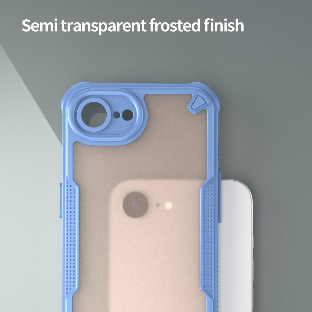 Frosted odolný kryt na iPhone 16e - modrý