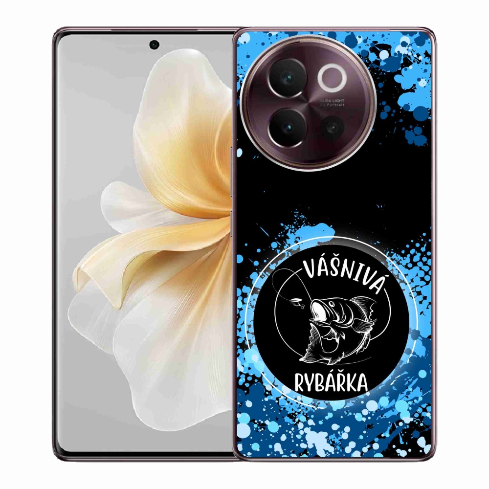 Gelový kryt mmCase na Vivo V40 Lite 5G - vášnivá rybářka černé pozadí
