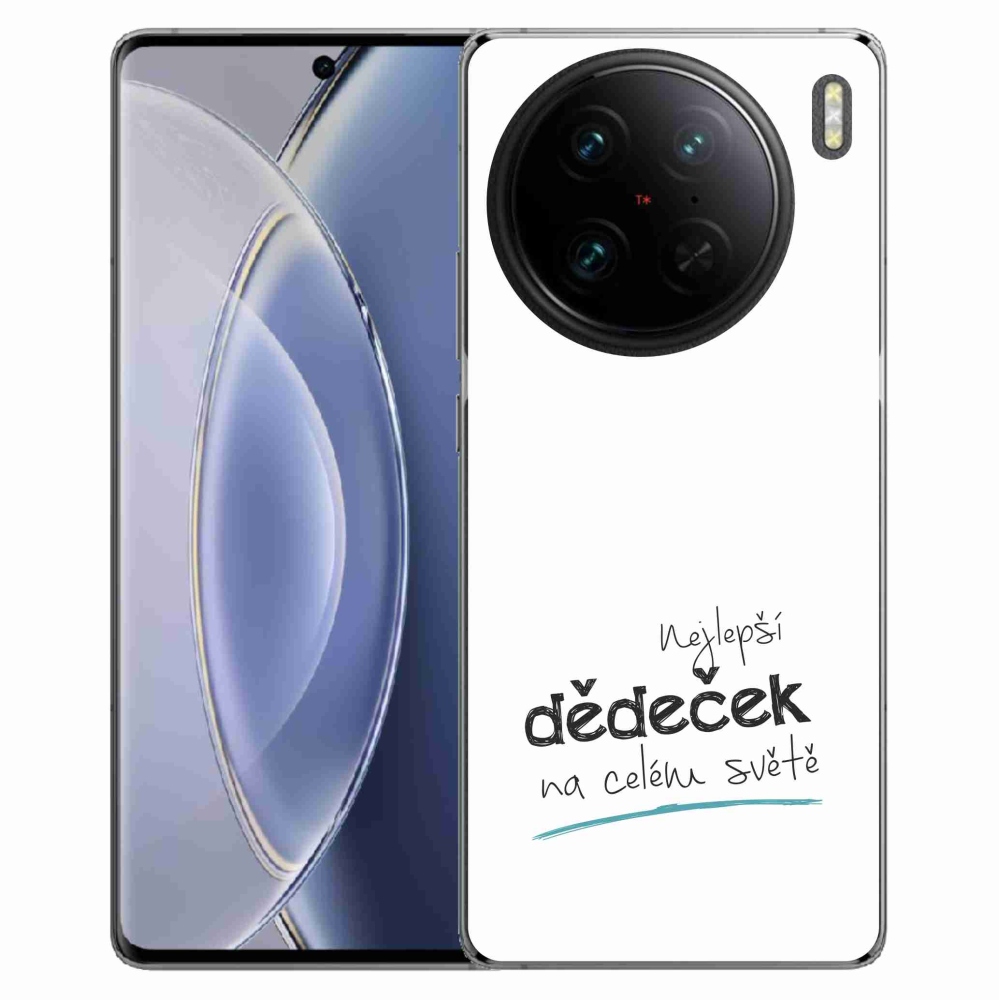 Gelový kryt mmCase na Vivo X90 Pro - nejlepší dědeček 3 bílé pozadí
