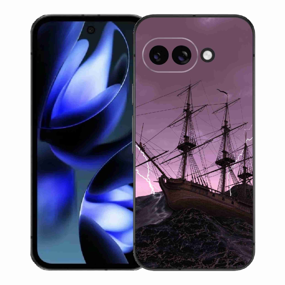 Gelový kryt mmCase na Google Pixel 9a - loď v bouři