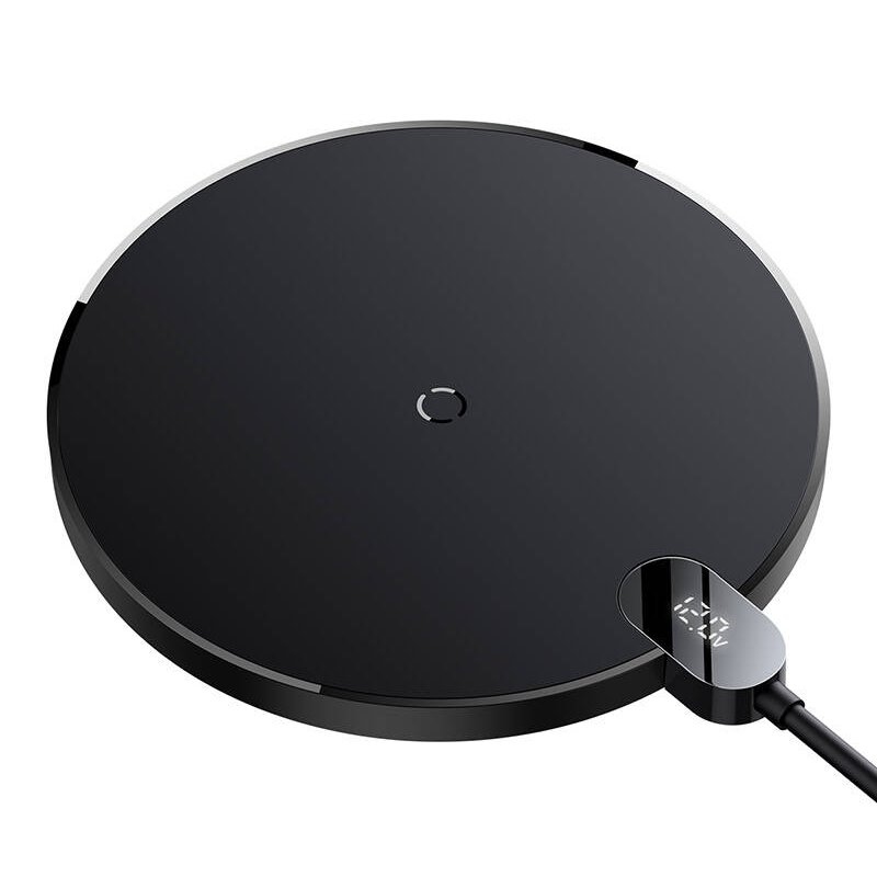 Baseus Digital LED Displej Gen 2 Bezdrátová Nabíječka 15W Black