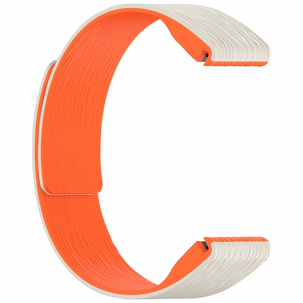 Pins silikonový řemínek na Garmin Fenix 8 Pro 47mm/Fenix 8 47mm - béžový/oranžový