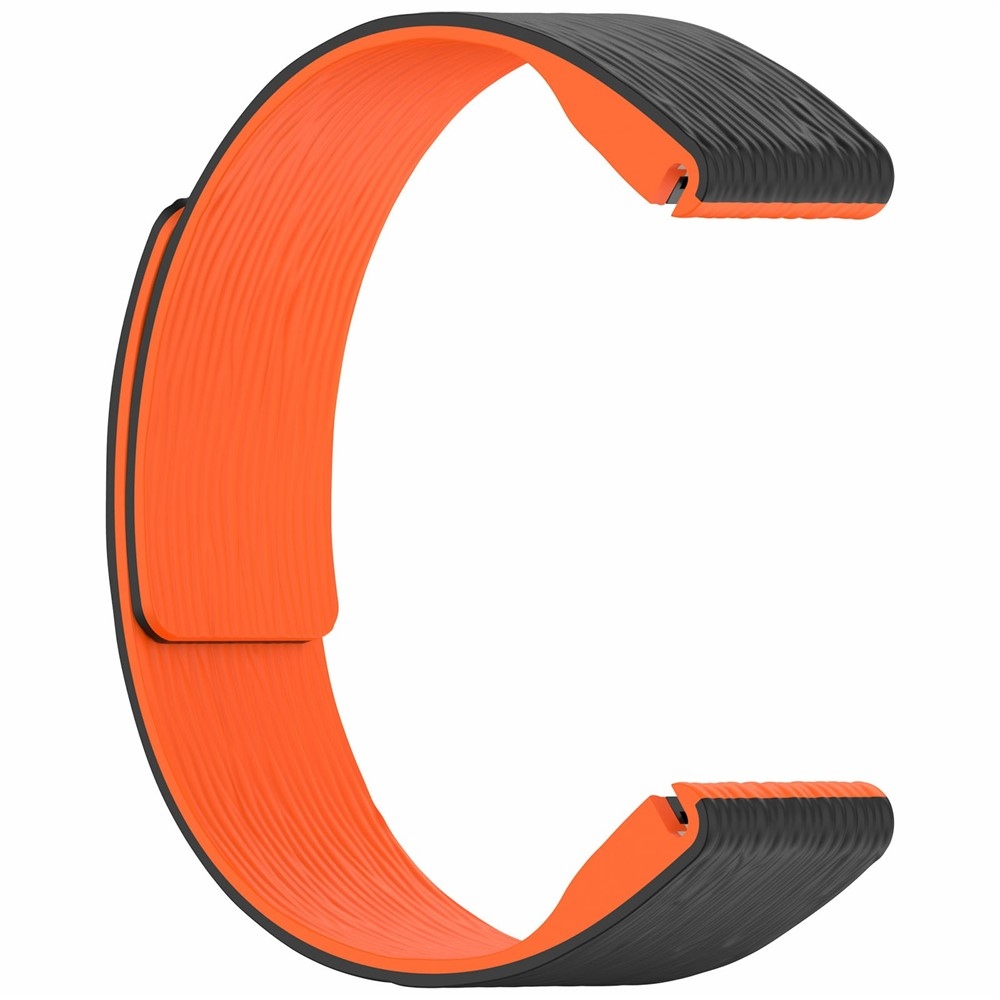 Pins silikonový řemínek na Garmin Fenix 8 Pro 47mm/Fenix 8 47mm - černý/oranžový
