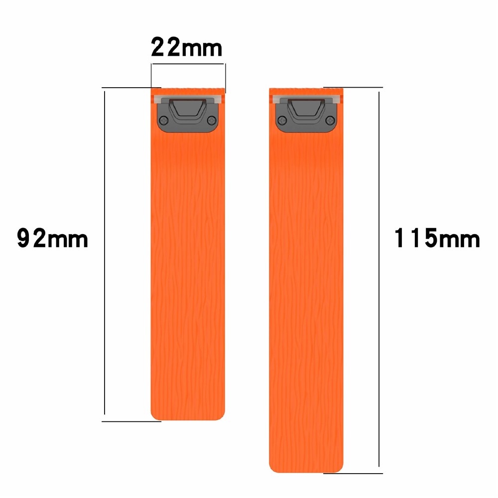 Pins silikonový řemínek na Garmin Fenix 8 Pro 47mm/Fenix 8 47mm - černý/oranžový