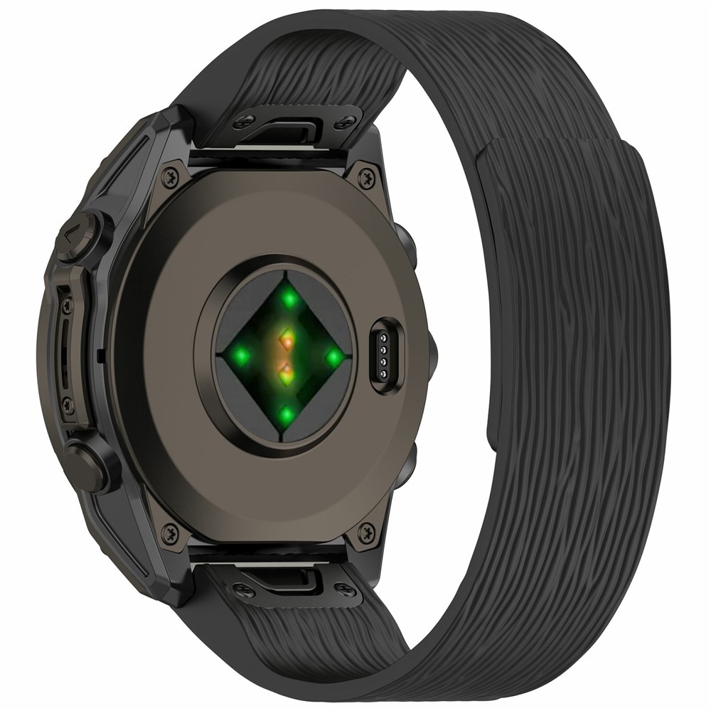 Pins silikonový řemínek na Garmin Fenix 8 Pro 47mm/Fenix 8 47mm - černý