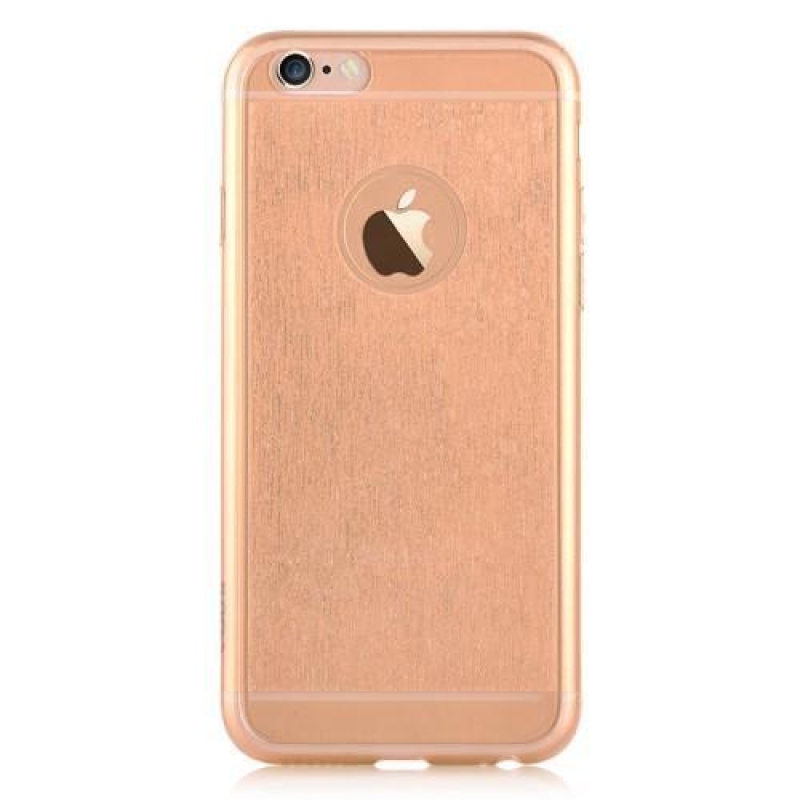 Pískovaný gelový obal na iPhone 6s Plus a 6 Plus - zlatý