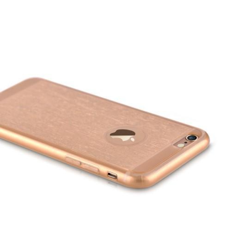 Pískovaný gelový obal na iPhone 6s Plus a 6 Plus - zlatý