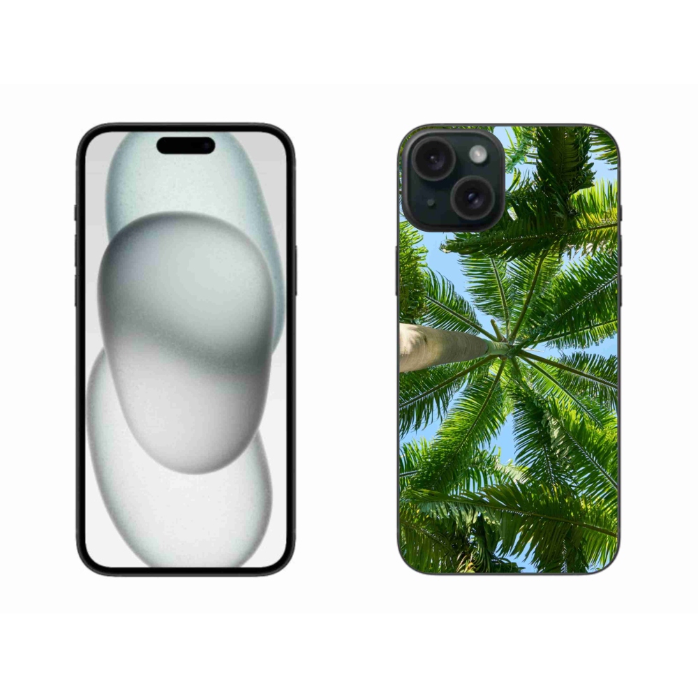 Gelový kryt mmCase na iPhone 15 Plus - palmy