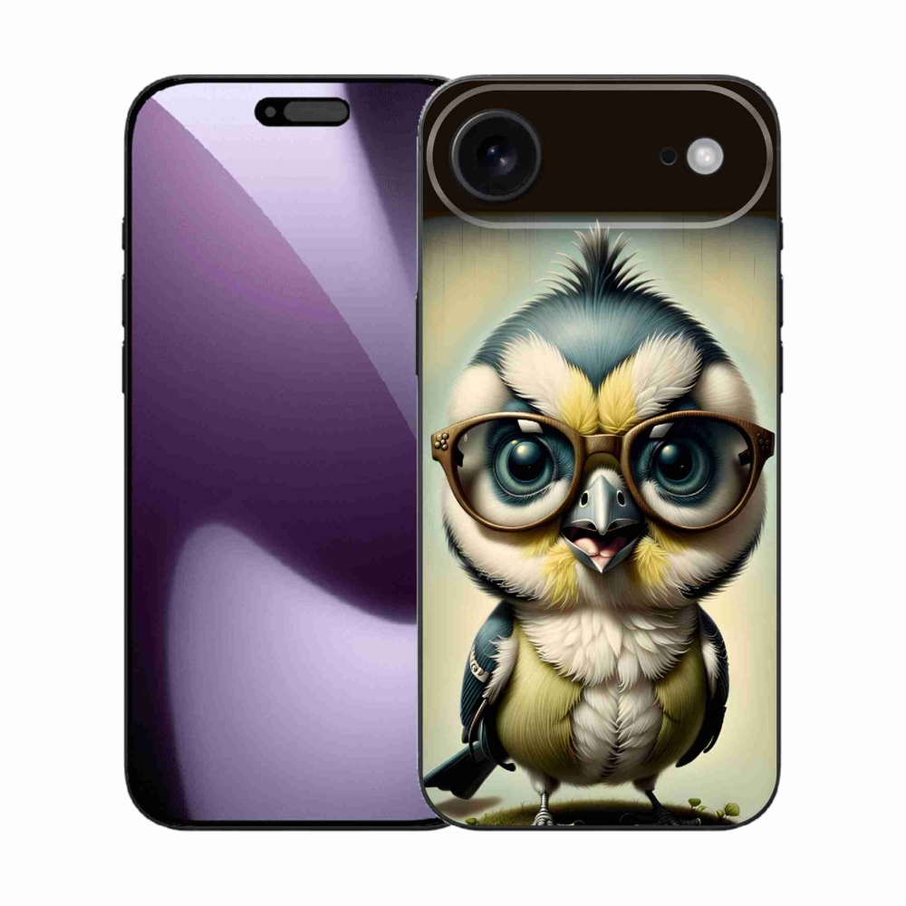 Gelový kryt mmCase na iPhone 17 Air - mládě s brýlemi