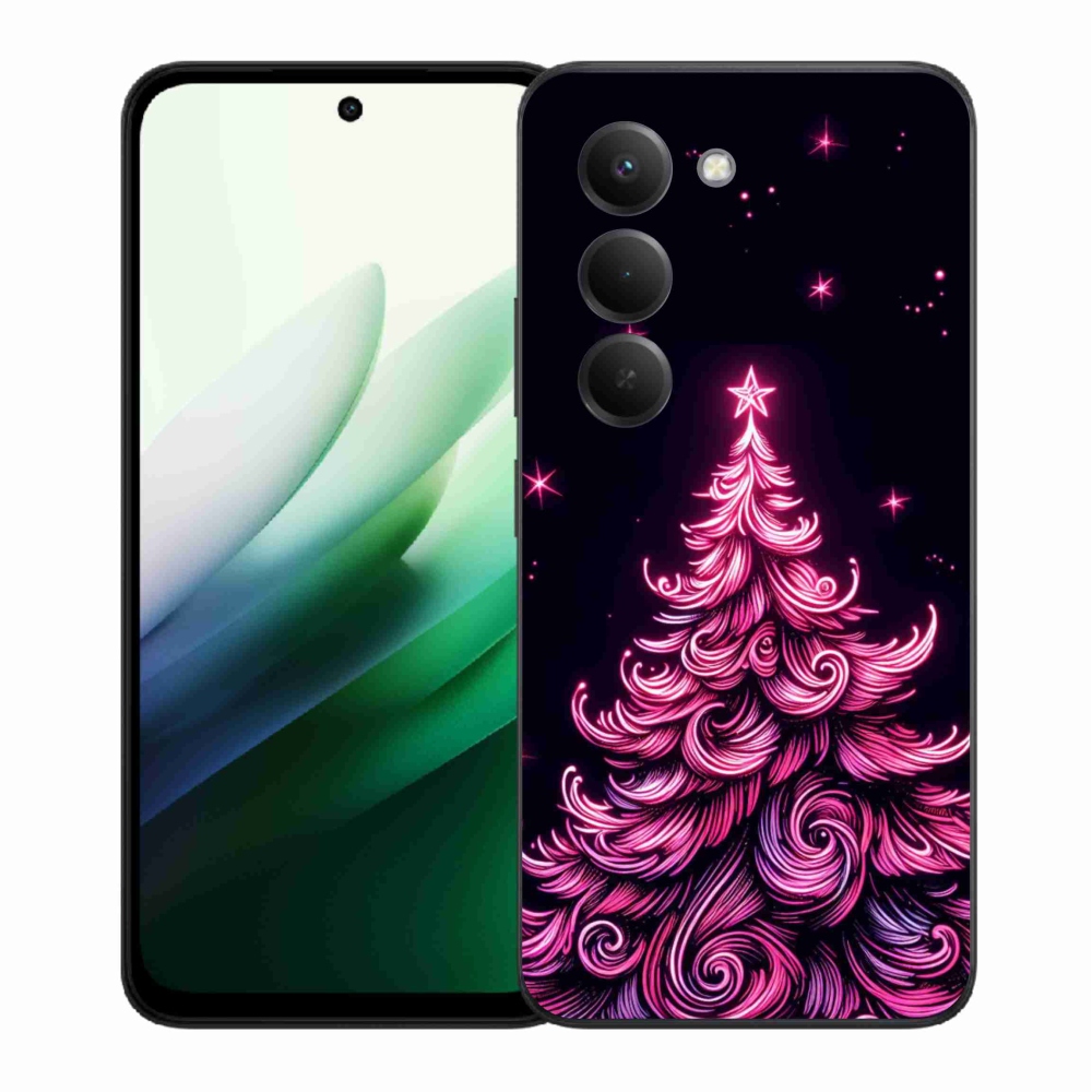 Gelový kryt mmCase na Xiaomi Redmi 15 5G (169mm) - neonový vánoční stromek 2