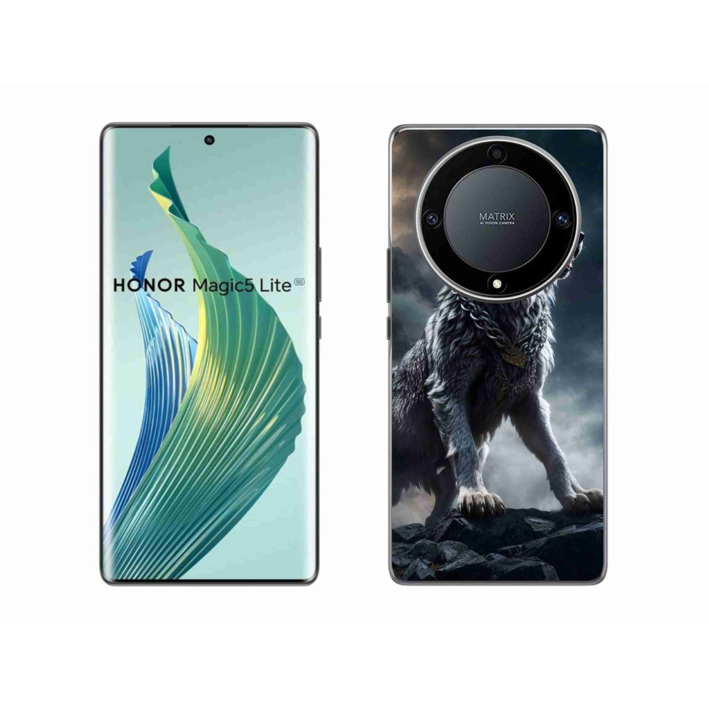 Gelový kryt mmCase na Honor Magic 5 Lite 5G - vlk 1