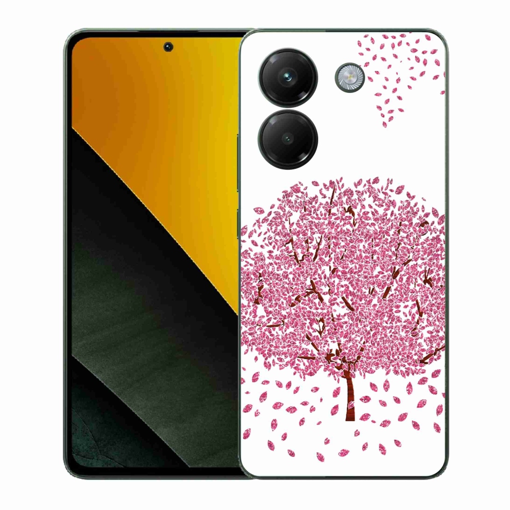 Gelový kryt mmCase na Xiaomi Poco M7 Pro 5G - kreslený strom s listy