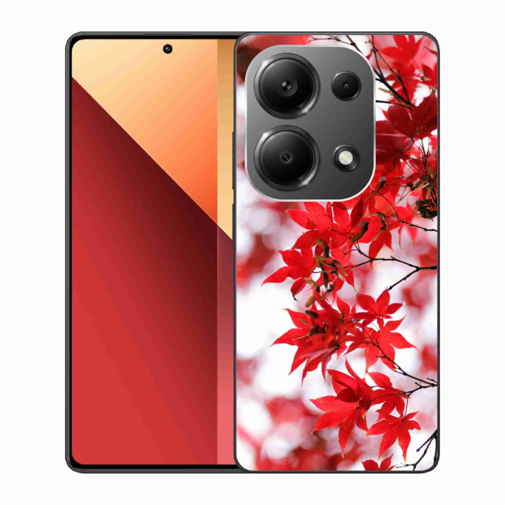 Gelový kryt mmCase na Xiaomi Redmi Note 13 Pro 4G/Poco M6 Pro - červené listy