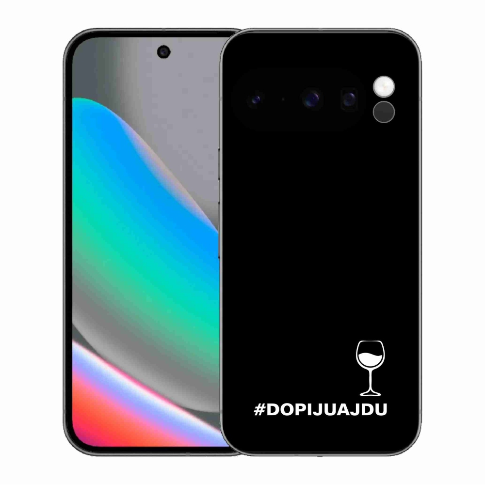 Gelový kryt mmCase na Google Pixel 10 Pro - vinný motiv černé pozadí