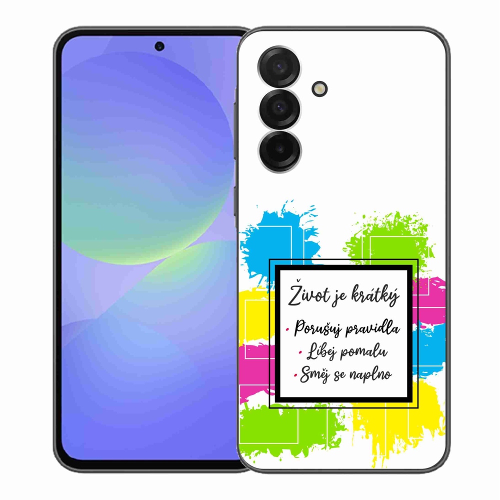 Gelový kryt mmCase na Samsung Galaxy A36 5G - citát 5 bílé pozadí
