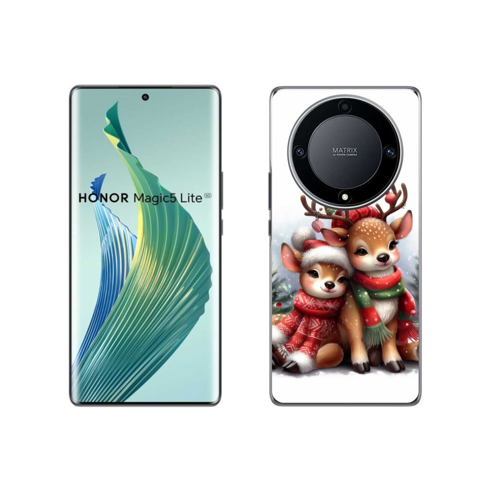 Gelový kryt mmCase na Honor Magic 5 Lite 5G - vánoční sobi