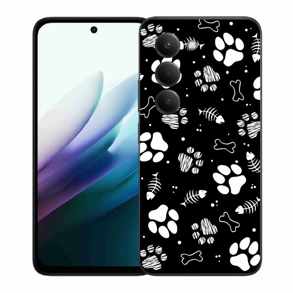 Gelový kryt mmCase na Xiaomi Redmi 15 4G/5G (171mm) - psí tlapky