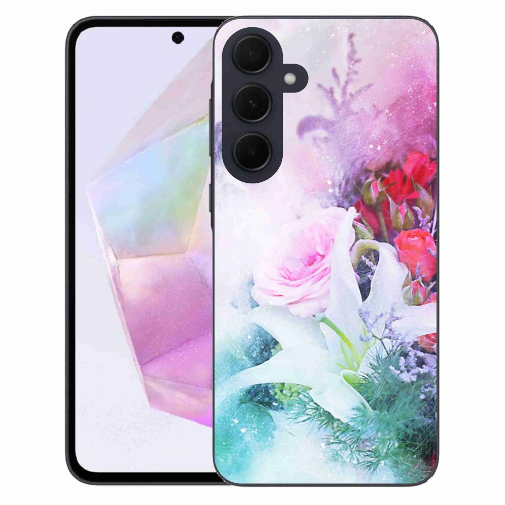 Gelový kryt mmCase na Samsung Galaxy A35 5G - květiny 4