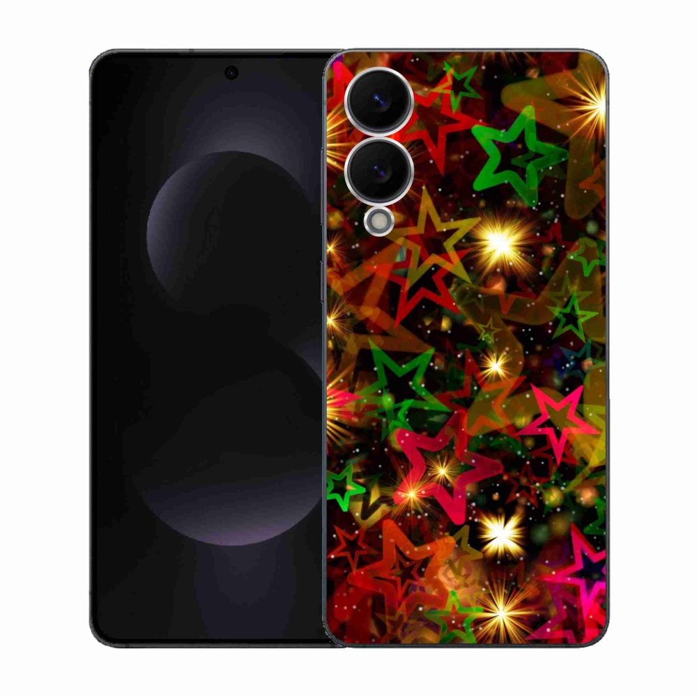Gelový kryt mmCase na Samsung Galaxy S25 Edge - barevné hvězdičky