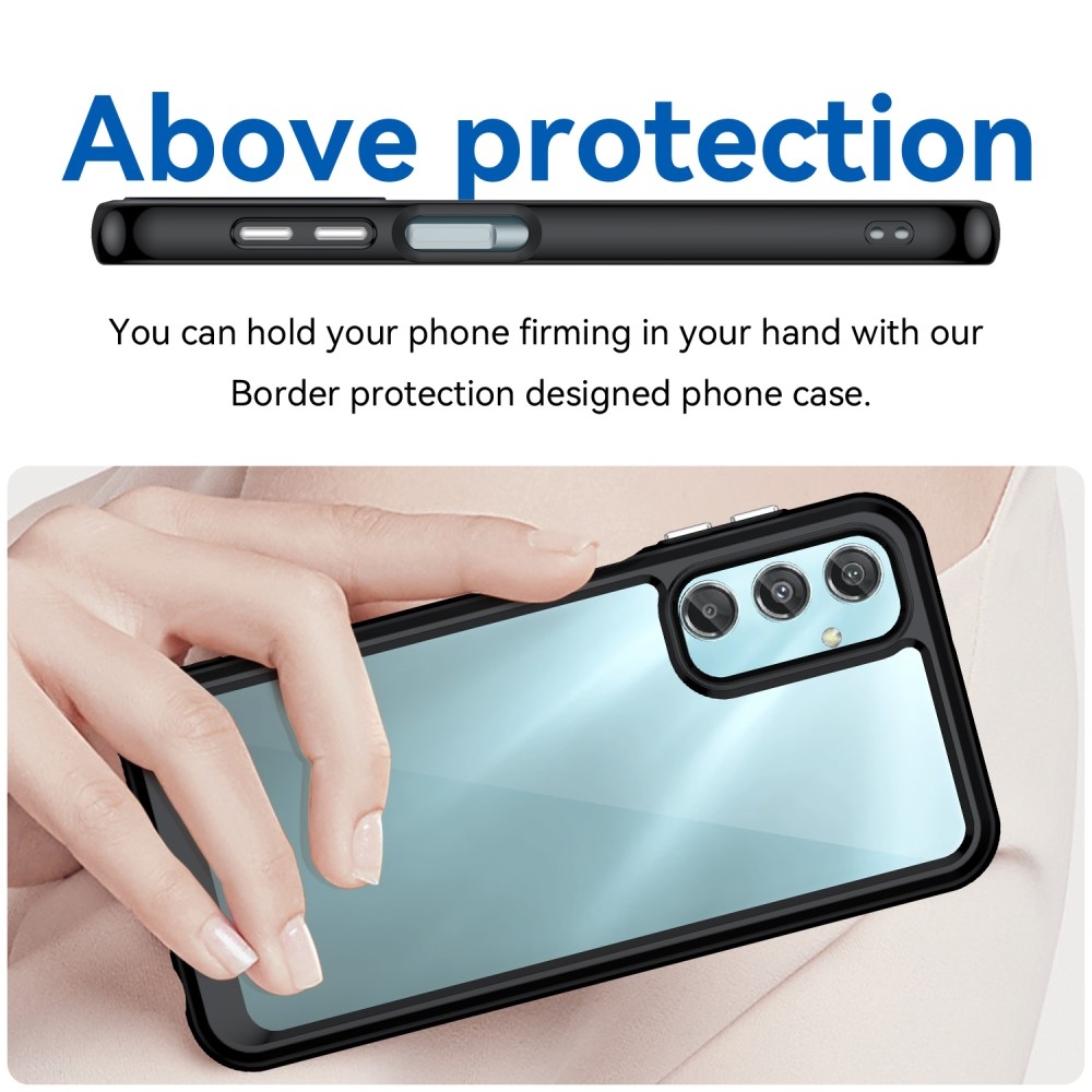 Gelový obal s pevnými zády na Samsung Galaxy A25 5G - černý