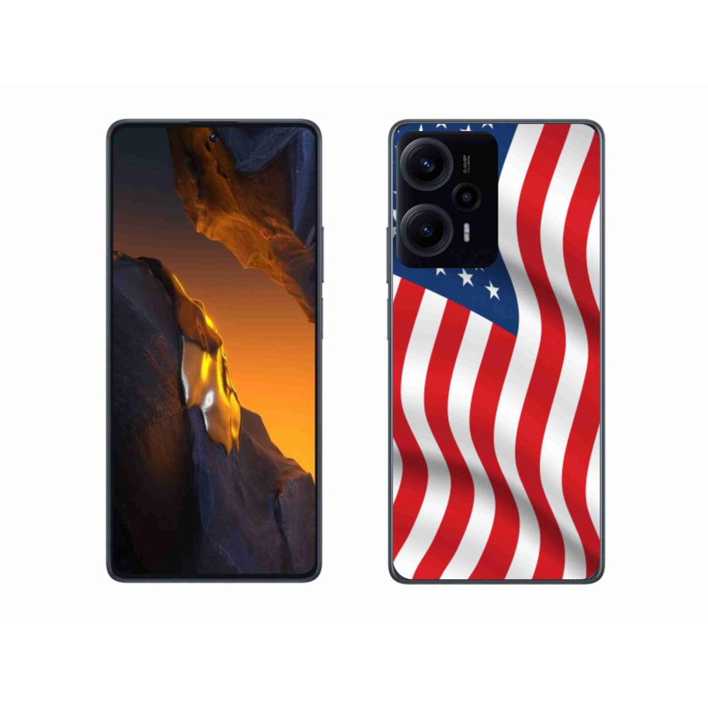 Gelový kryt mmCase na Xiaomi Poco F5 - USA vlajka