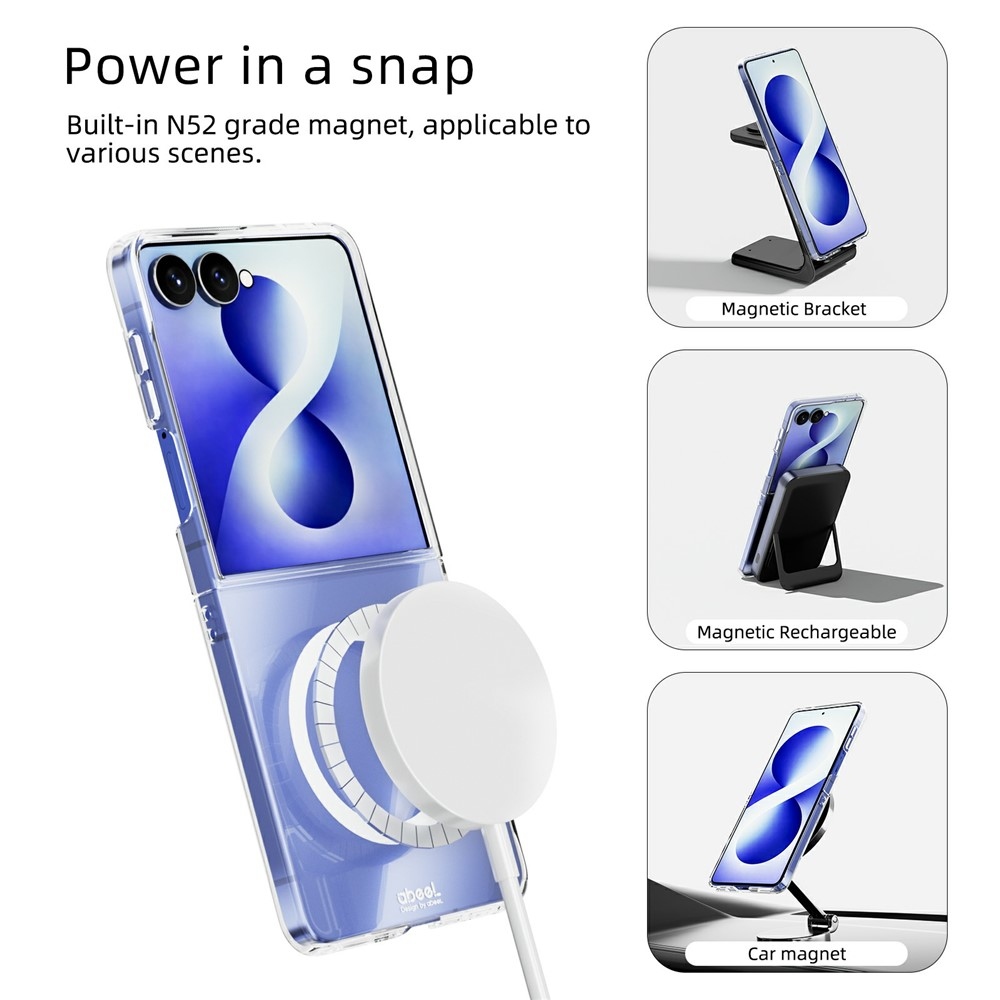 Plastový kryt s MagSafe na Samsung Galaxy Z Flip8 5G - průhledný